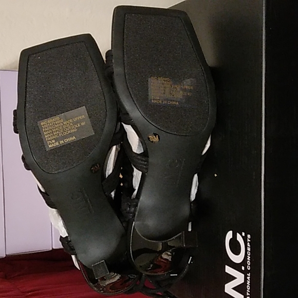 I•N•C International concepts ankle lace up high heels braided design. - Picture 5 of 5